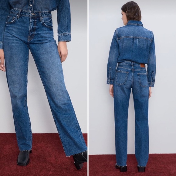 Zara Denim - Zara The Real High Rise Straight Leg Jeans